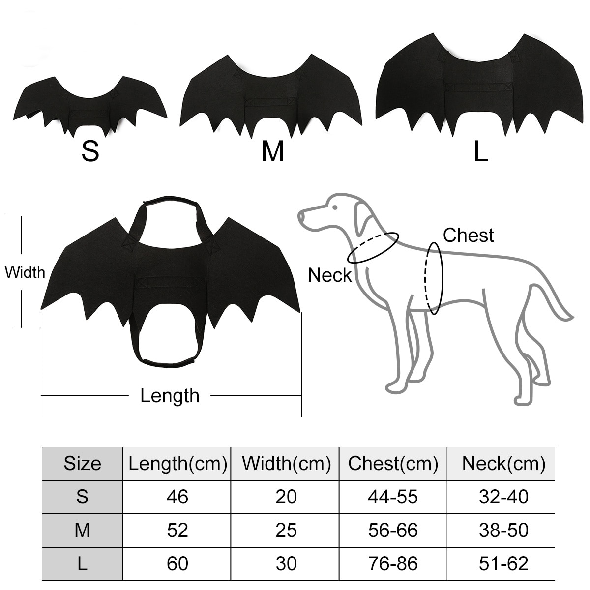 Disfraz de Murciélago para Perros - Ropa de Halloween para Mascotas — imagen 6