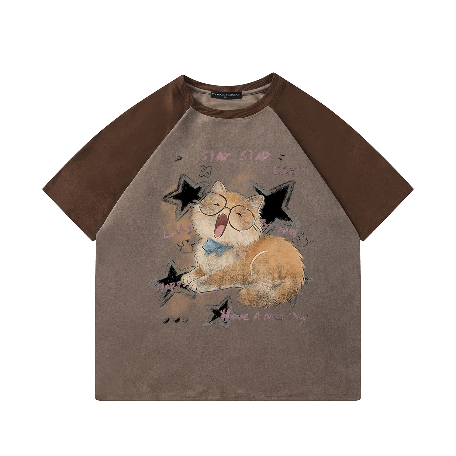 Funny Eyes Orange Cat Short Sleeve — image 4