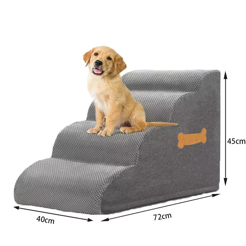 Escalera de Perro con Manija de Hueso – Acceso Seguro para Canes Mayores, Sofás y Camas, Protección Articular — imagen 1
