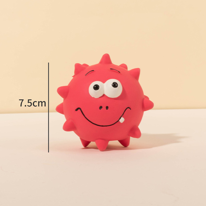 Squeaky Dog Toys Dog Toys Set Dog Balls For Large Medium Small Dogs Natural Latex Rubber Dog Balls Play Dog Balls Aggressive Chewers Friendly Pet Toys With Cute Faces — image 7