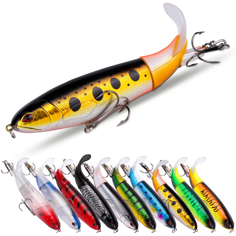 Kit de 10 piezas de Lure de Superficie con cola giratoria realista y vibrante, para agua dulce y salada (35g, 14cm) — imagen 4