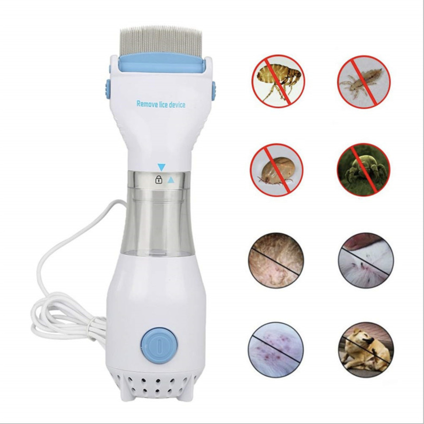 Cepillo Eléctrico para Perros - Eliminador de Piojos y Huevo de Piojo, Herramienta de Limpieza Física para Mascotas — imagen 1