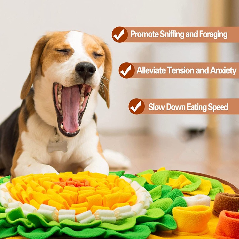 Pet dog sniffing toy mat cat and dog sniffing mat washable fun food hiding puzzle sniffing mat — image 4