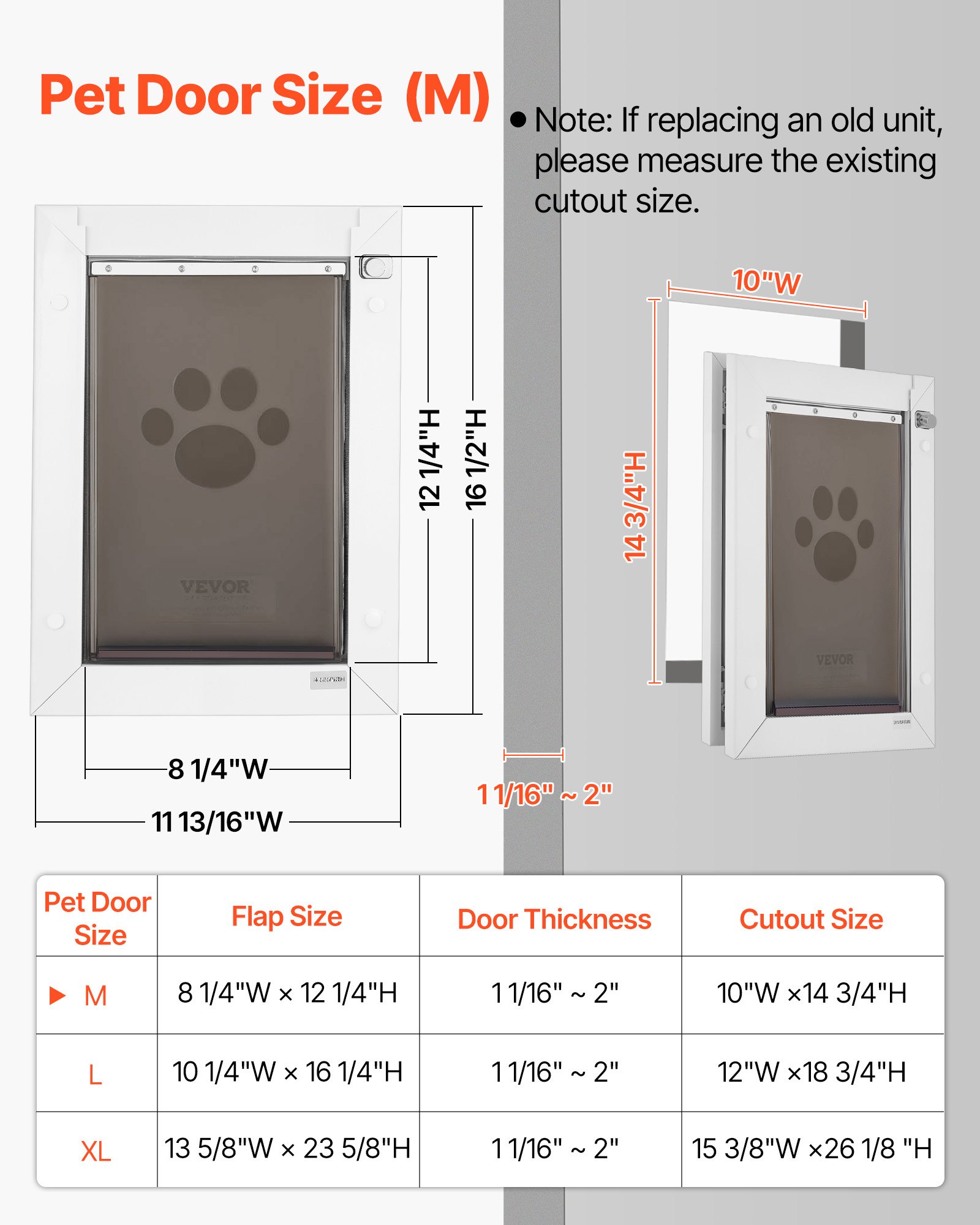 Puerta para Mascotas, Mediana, Con Tres Tapas Magnéticas y Estructura Metálica, Paredes Fuertes y Resistentes al Tiempo para Puertas Interiores y Exteriores, Fácil de Instalar, Acceso Fácil Entrada-Salida para Tus Amores Caninos, Blanco — imagen 4