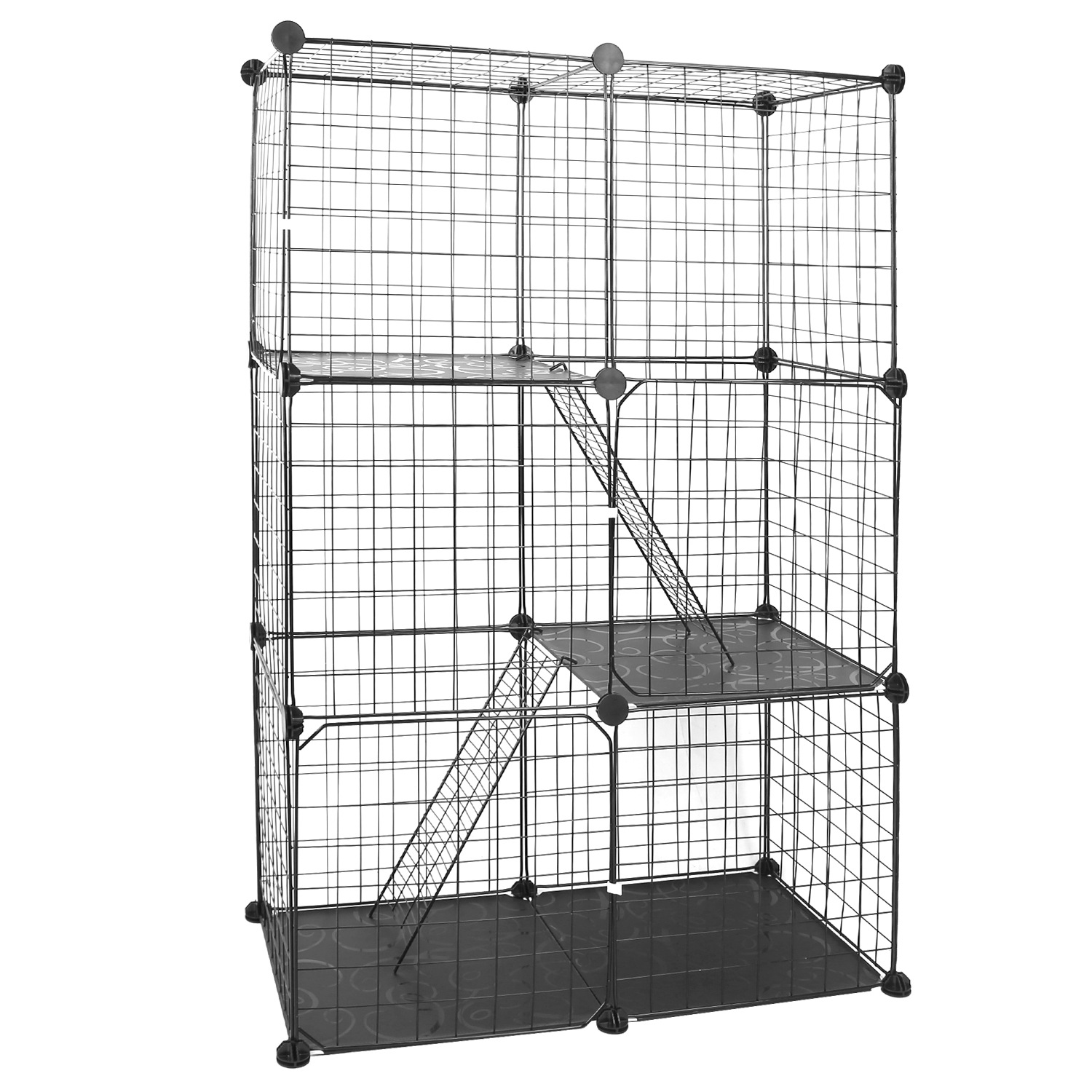 Cat Cage DIY Indoor Pet House, Small Animal House. Detachable Playpen With 3 Doors And 3 Layers, Suitable For Kittens, Puppies, Rabbits — image 2