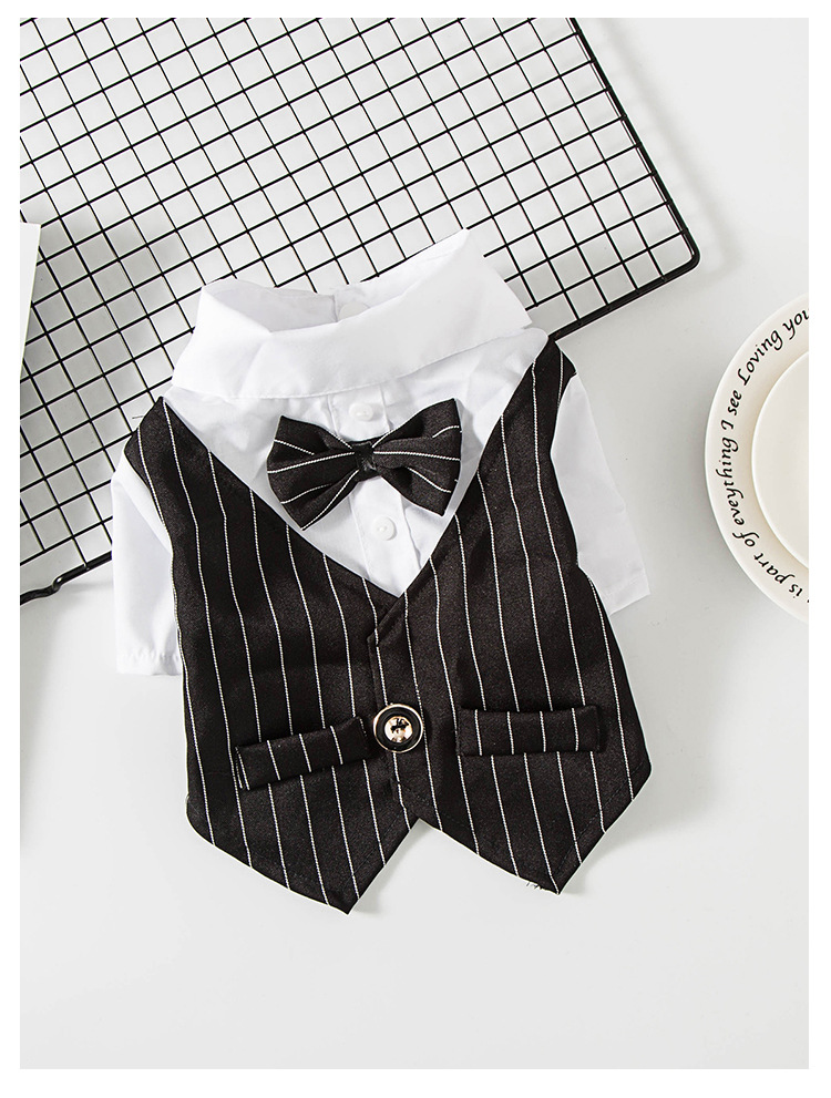 Pet Dog Suit Summer Thin Teddy Suit Shirt Suit Wedding Dress Dog Cat Spring Summer Clothes — image 7
