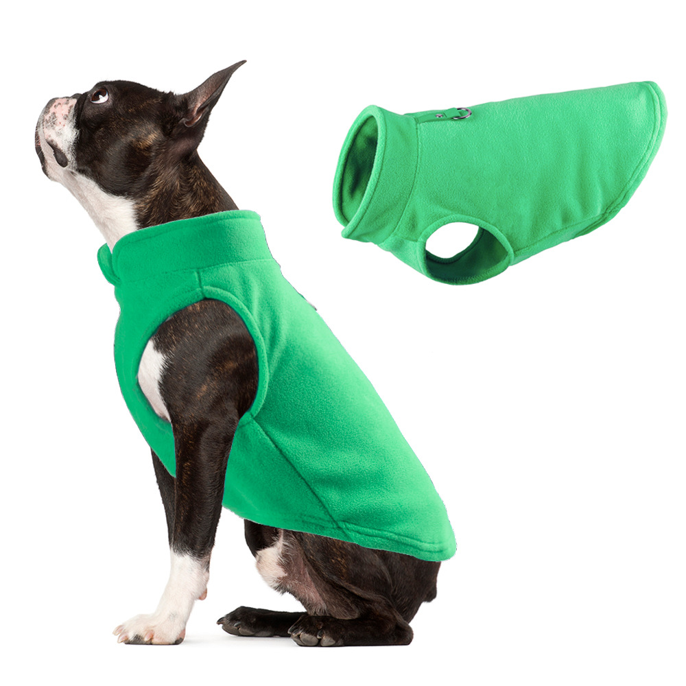 Dog clothing thickened solid color fleece pet dog supplies — image 7
