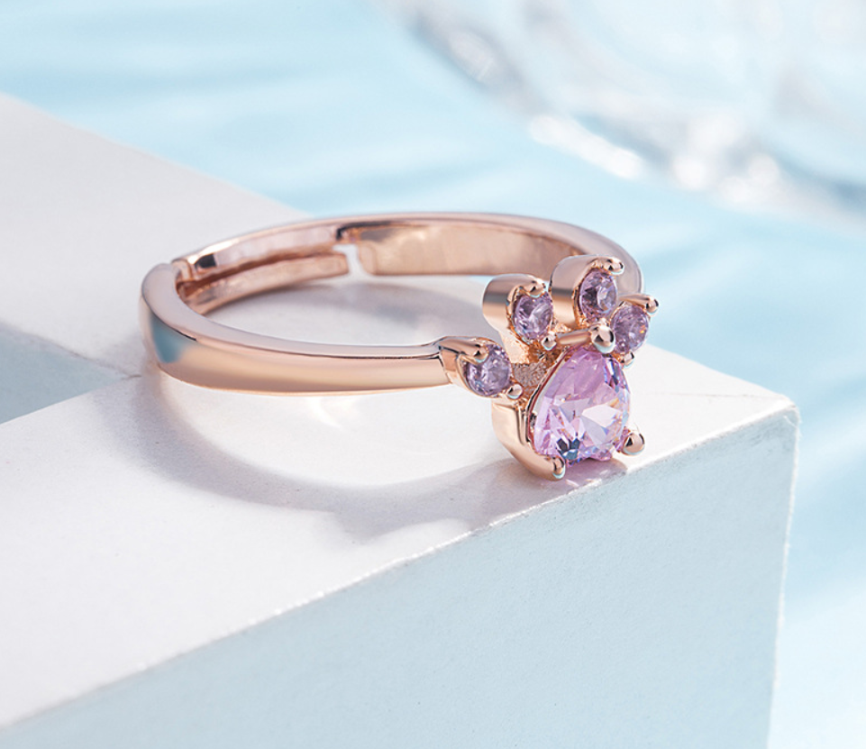 Anillo de Garra de Gato, Oso y Perro para Mujer - Conjunto de Joyas de Moda — imagen 8
