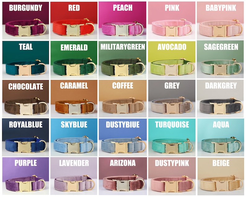 Conjunto de Cuerda y Collar de Tela de Algodón con Broche Metálico y Lazo Personalizable para Perros en Varios Colores — imagen 20