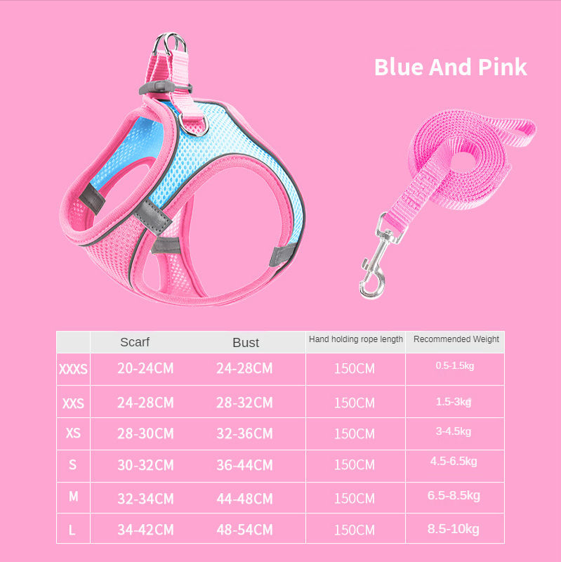 Pet Supplies Vest Pet Leash Cat Dog Chest Strap Breathable Reflective Dog Walking Chain — image 5