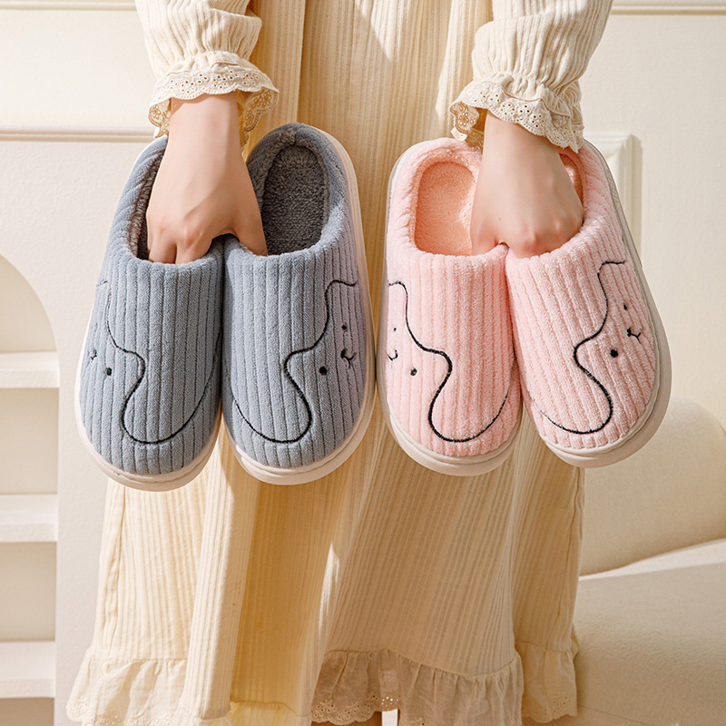 Zapatillas de Gato Rayadas para Interior, Pareja No Deslizante para Dormitorio, Calzado Plush Caliente para Mujer y Hombre — imagen 10