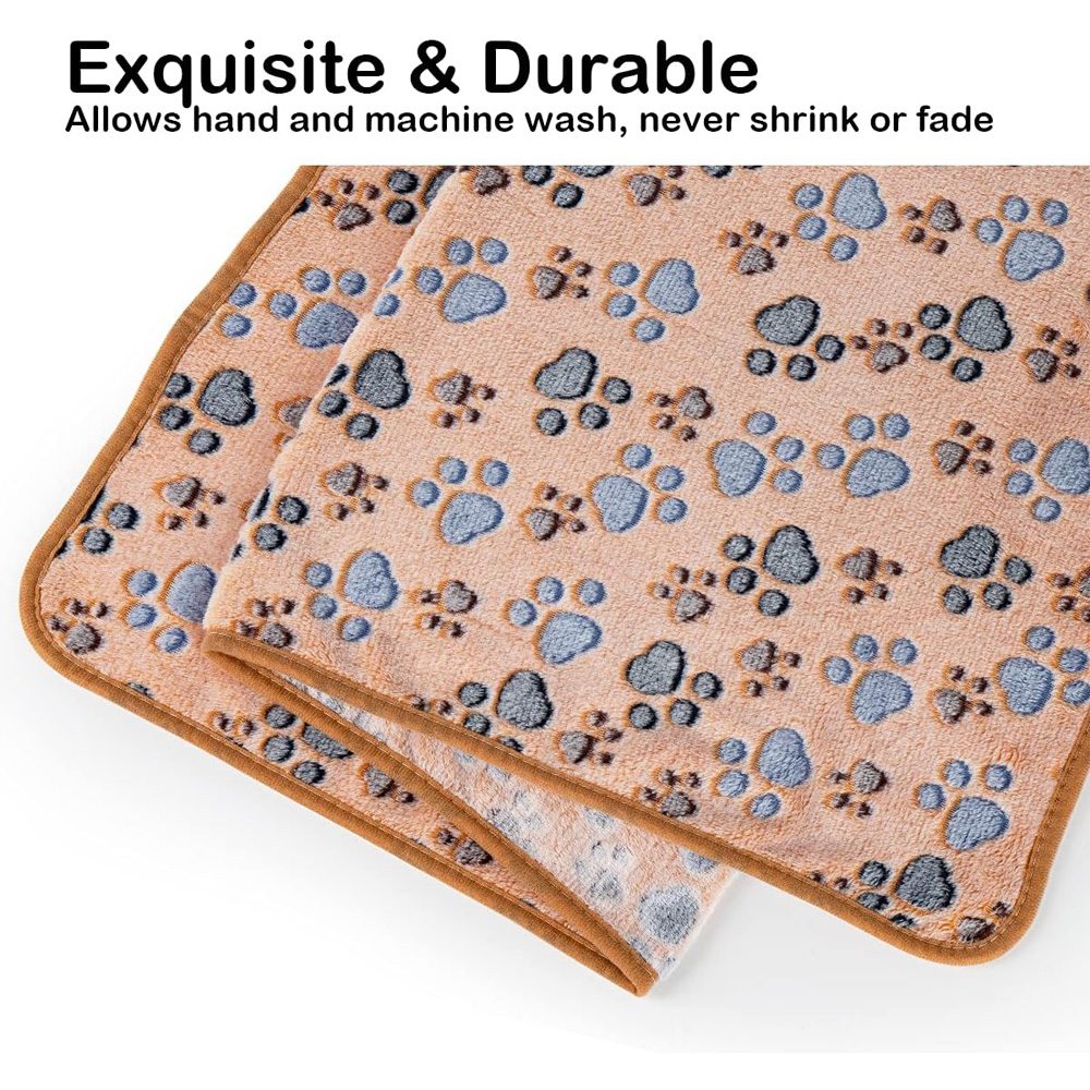 3 Pack Pet Blanket, Soft Plush Paw Print Dog Blanket Washable, Warm Fleece Cat Blanket For Large Medium Dogs, Sofa Couch Bed Cage Protector, 23 X 16 In, 30 X 20 In, 41 X 31 In, 47.2 X 39.3 In — image 15