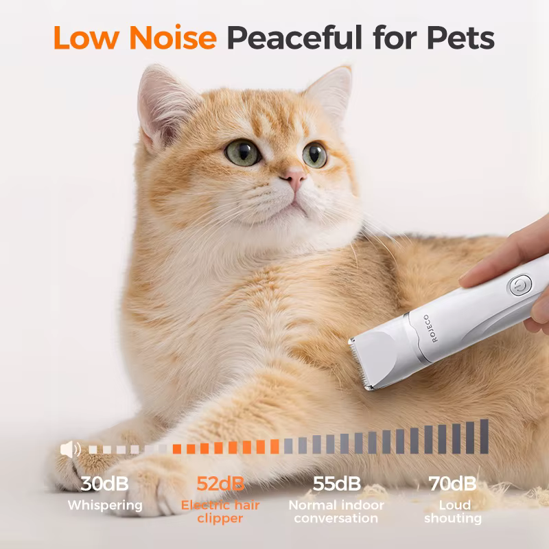 ROJECO Electric Pet Trimmer 4 in 1 Professional Grooming Kit For Dog Cat Hair Multifunctional Dog Trimmer Haircut Shaver Clipper — image 6