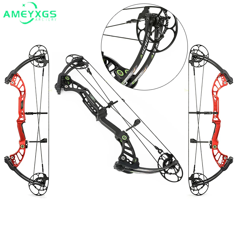 Arco Compuesto de Arquería 40-75lbs, Velocidad 350FPS, Let Off 85%, Aleación Mecanizada por CNC, Accesorios para Deportes al Aire Libre, Caza y Entrenamiento de Tiro — imagen 1