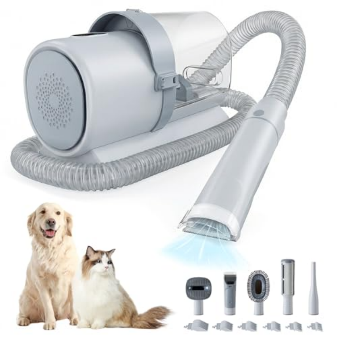 Tijeras de Peinado Profesionales para Perros con 2,5L, 3 Modos de Succión, Tijeras Cordless, 5 Herramientas para Peluqueros, Trimmer Silencioso para Pelo de Mascotas — imagen 1