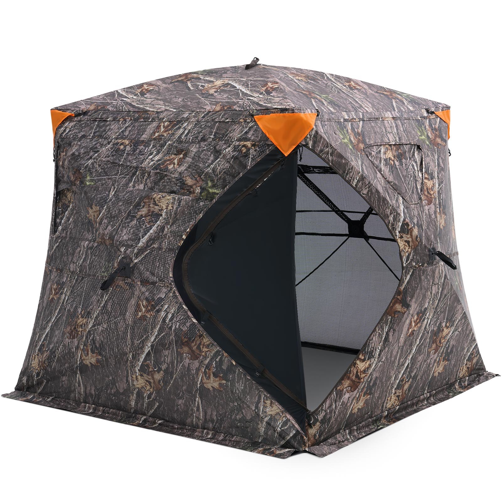 Hunting Blind, 270° See Through Ground Blind, 4-5 Person Pop Up Deer Blind For Hunting With Carrying Bag, Portable Resilient Hunting Tent, One-Way See-Through Mesh For Turkey And Deer Hunting — imagen 1