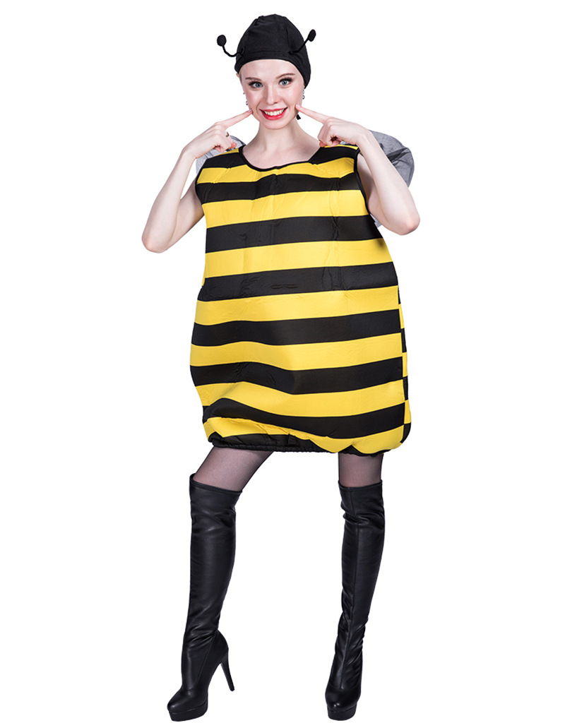 Halloween yellow and black stripes sleeveless insect cute bee COS costume — image 6