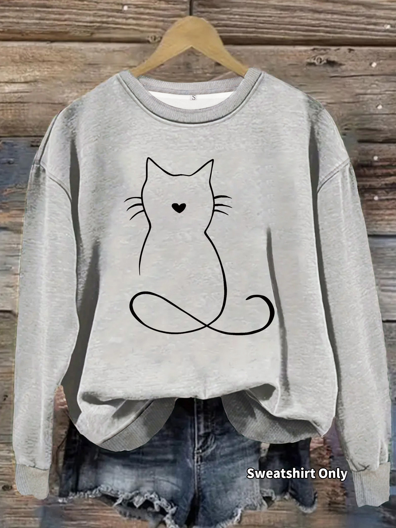 Printed hoodie with kitten pattern — image 11