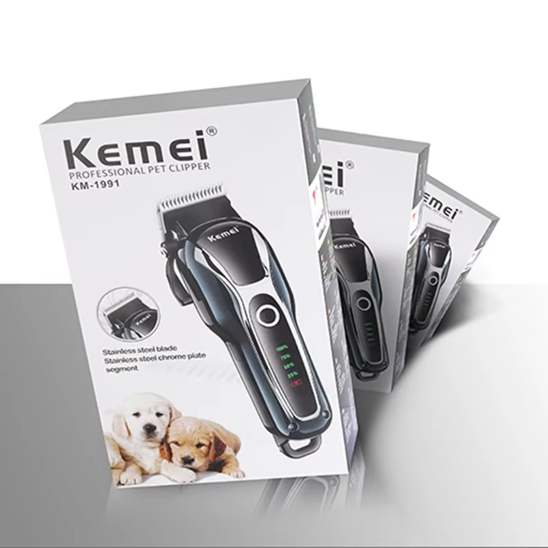 Kemei Rechargeable Professional Dog Hair Trimmer for Cat Cutter Grooming Machine Hair Remover Animal Hair Clipper for Pet — image 6