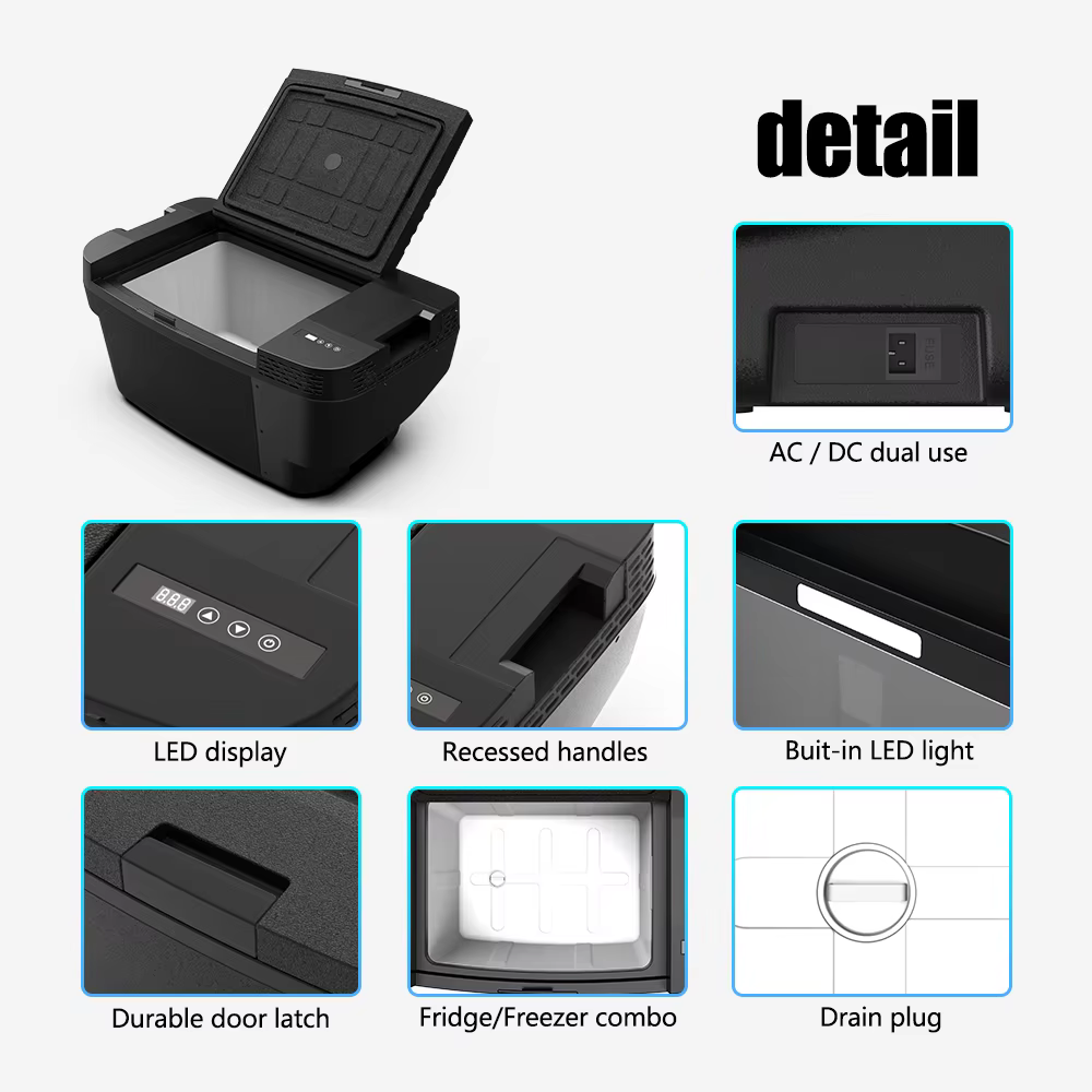 Alpicool TSL35 Portable Car Refrigerator for Tesla Model Y 2024, 37qt(35L) Car Freezer, Fast Cooling Fridge -4℉~68℉, 12/24V DC — image 4