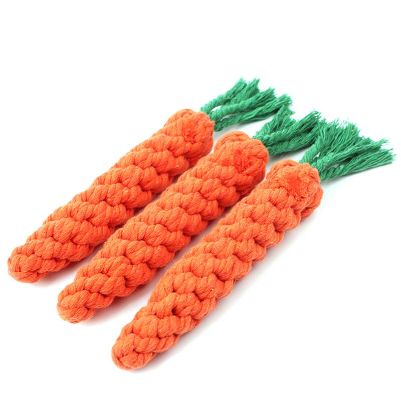 Juguetes divertidos de repollo para mascotas de 24 cm de largo con cuerda de algodón tejida a mano — imagen 3