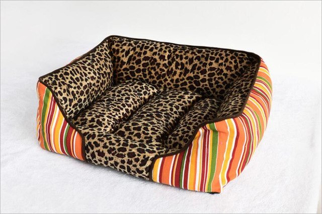 Full detachable style canvas square kennel Super Soft short plush Winter Warm Cat nest with removable cushion Pet nest mattress — image 3