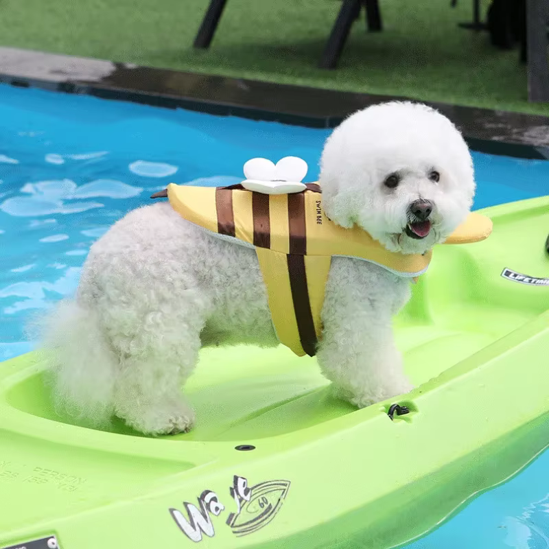 Summer Little Bee Dog Swimsuit Waterproof Puppy Life Jacket Breathable Dog Clothes Harness Swimming Safety for Dog Pet Supplies — image 1