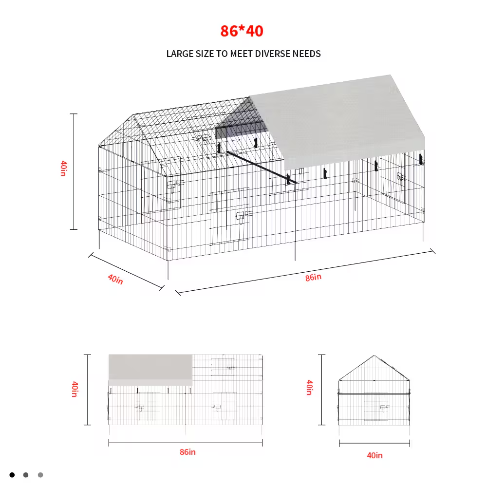Casa de Gallinas con Alambre Puntiagudo para Cría Avícola — imagen 2