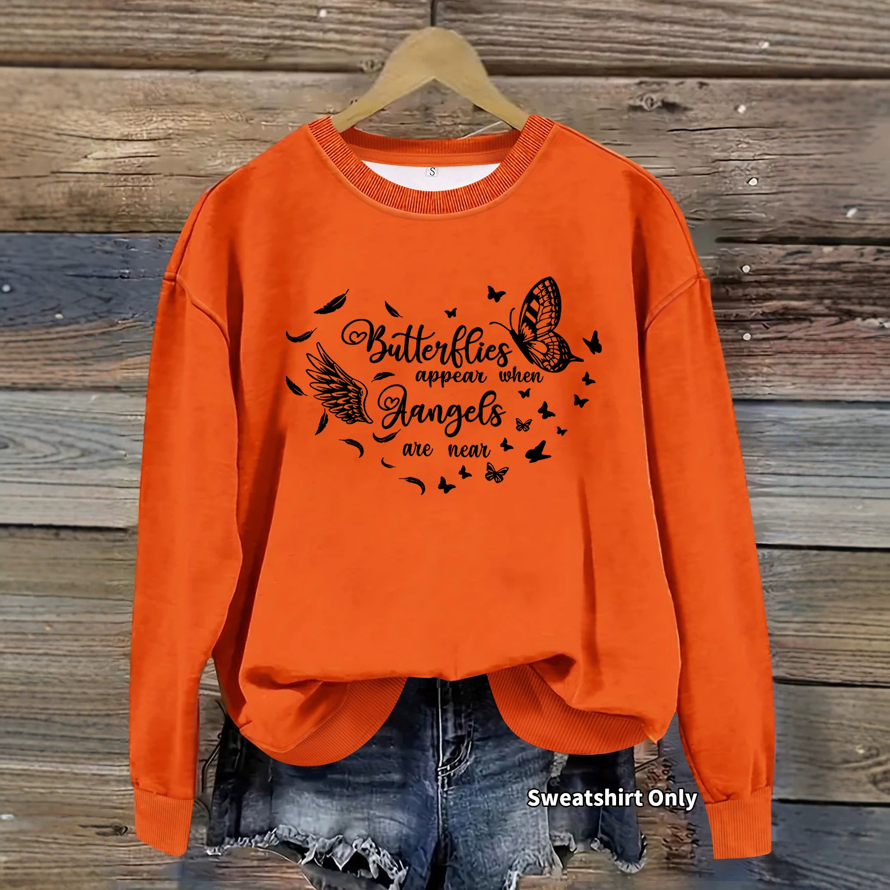 Butterfly printed long sleeved hoodie — imagen 5