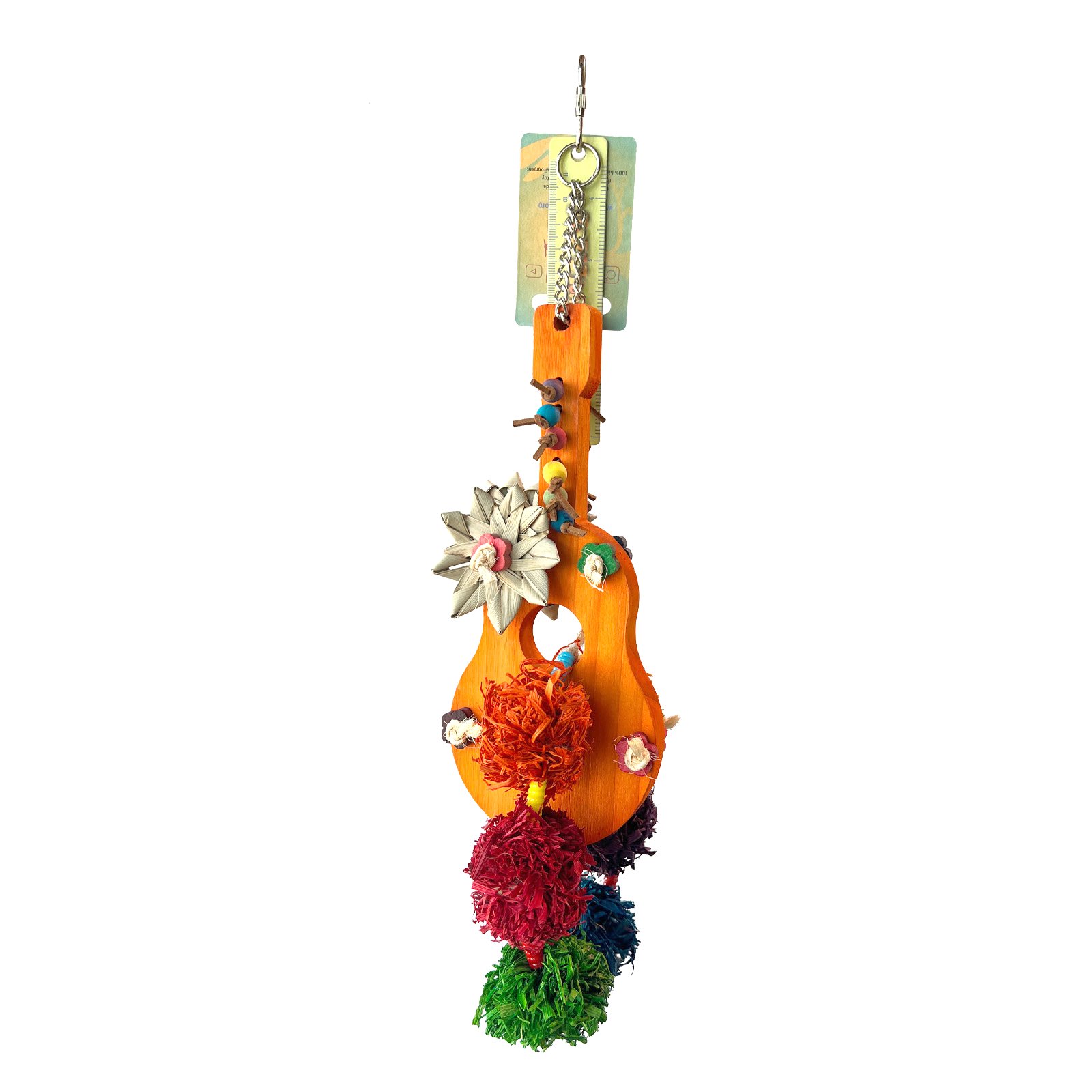 Parakeet Toys, Paradise Series Magic Ukulele Handmade Bird Toy Parrot Toy Set — image 1
