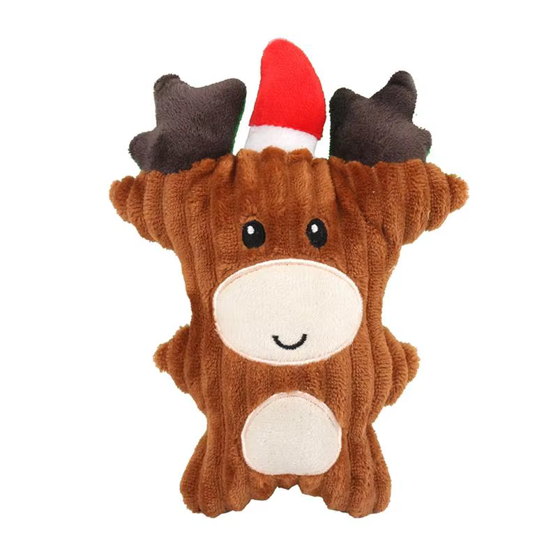 Christmas Santa Claus Pet Dog Toys Chew Squeaker Pet Plush Toys For Dogs Cute Biting Rope Sound Toys — image 11