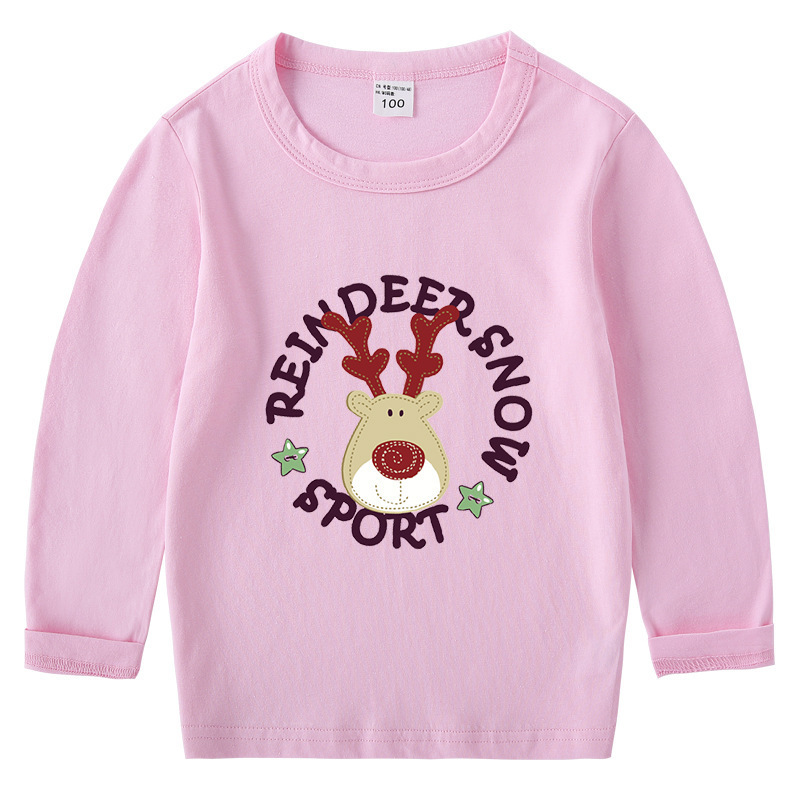 Christmas deer base T-shirt long sleeved top — image 8