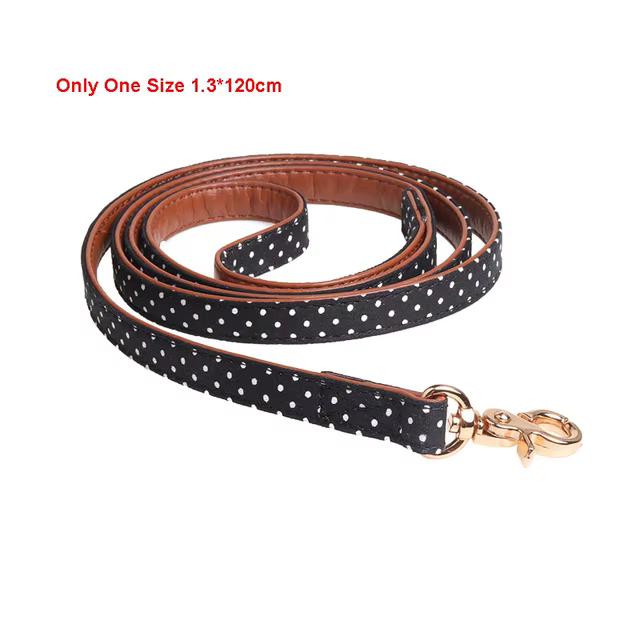 Collar y Guía para Perros Pequeños con Bandana de Cuero Suave, Adorno de Raso, Collar para Gatos - Perfecto para Chihuahuas y Animales de Compañía — imagen 17