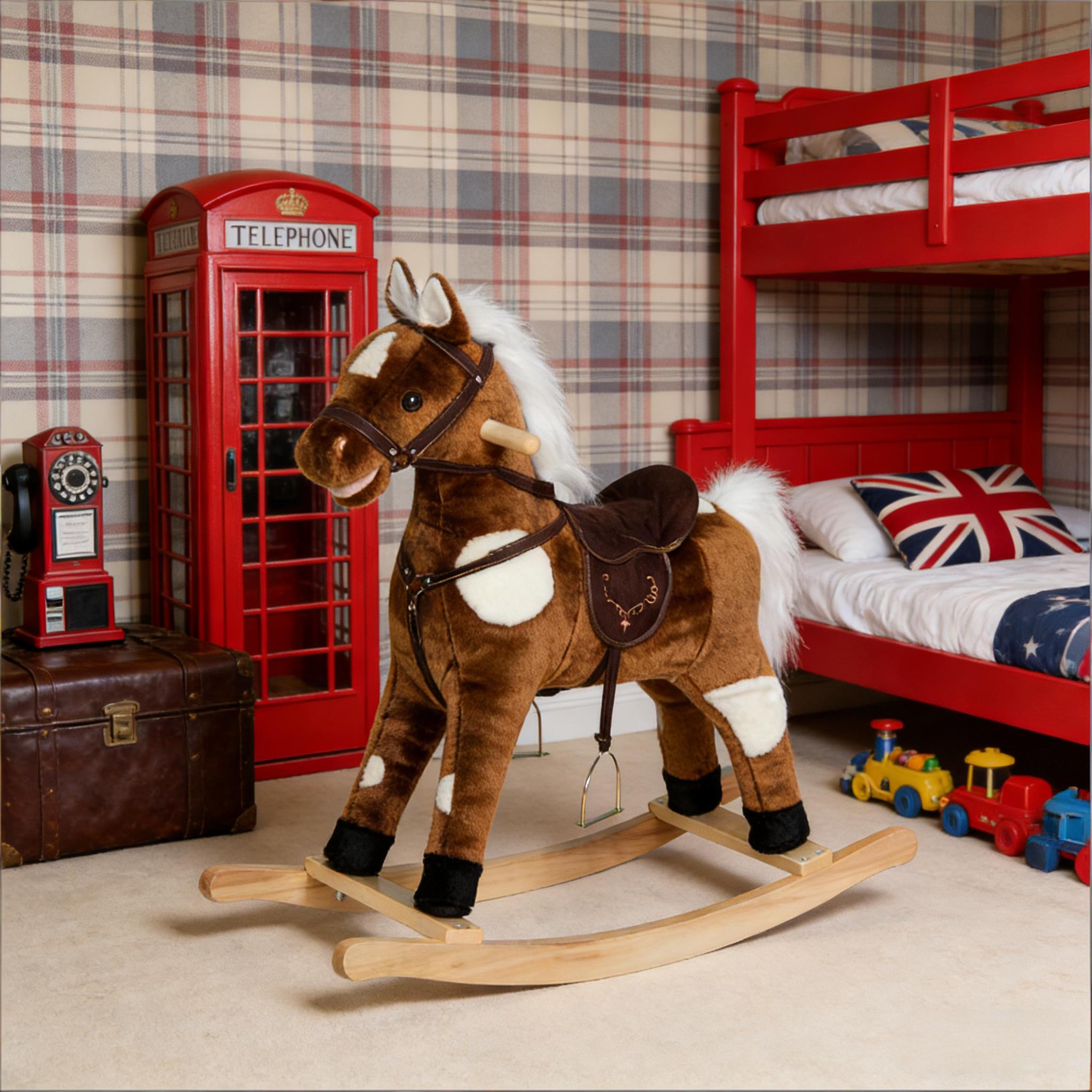 Caballo de Madera con Movimiento, Juguetes para Niños Plush — imagen 2