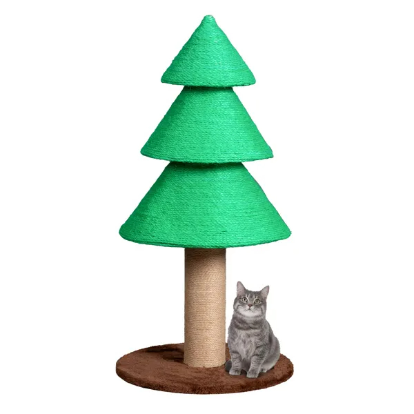 Arbusto de Navidad para Gatos: Poste de Rasguñado para Felinos Interiores, Gran Torre de Rasguño con Sisal — imagen 8