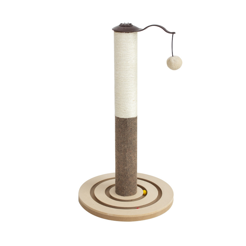 Columna de Rasguñado para Gatos Sisal Vertical No Desgastante Protección del Sofá Rotador Compás Columna de Rasguño Afilador de Garras — imagen 1