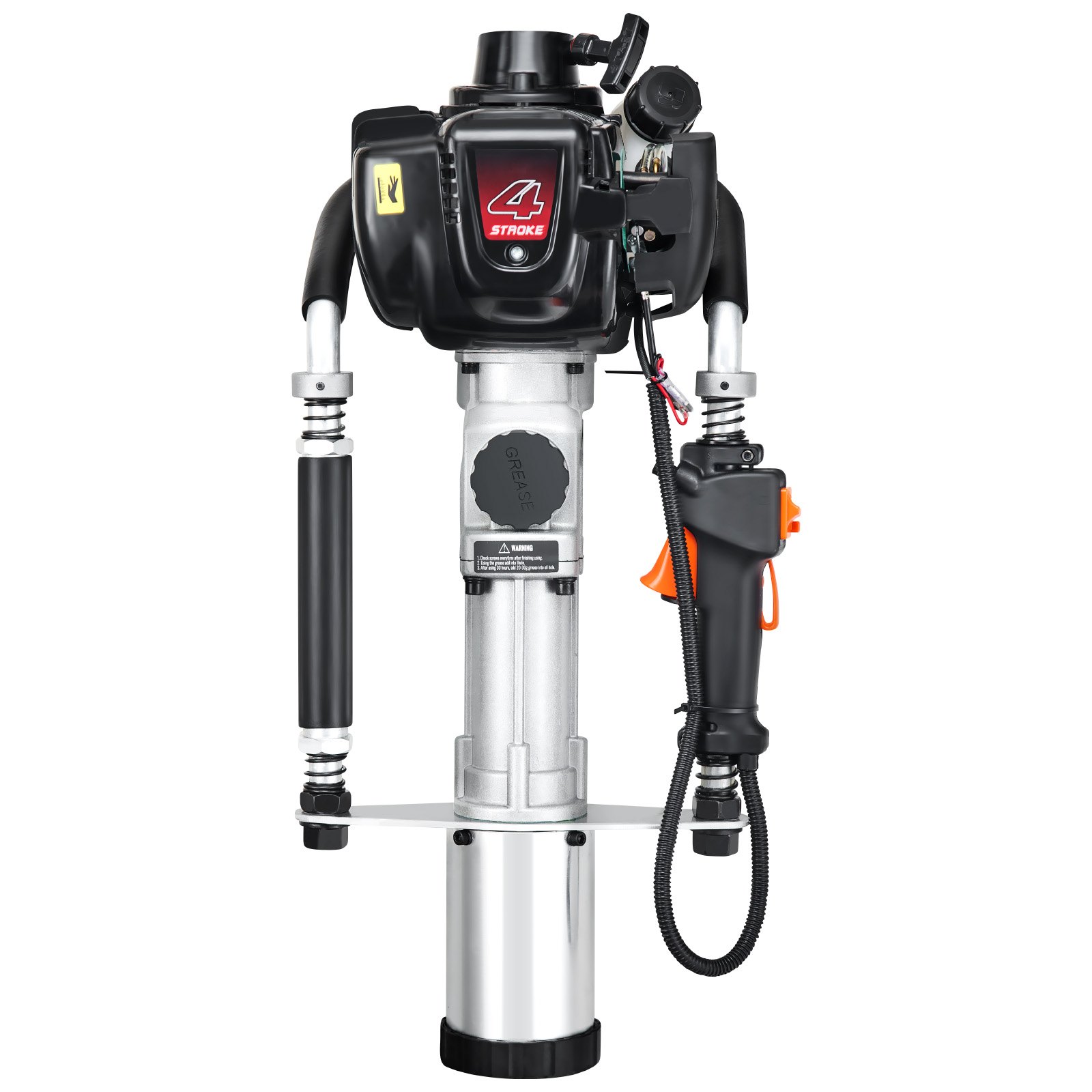 37.77cc Gas-Powered T Post Driver, 4-Stroke Engine Gasoline Fence Piling Pounder, With 3 Post Driving Head(45/55/88 Mm), 1000W Portable Piledriver For Farm, Ranch Fencing, Road Improvements — imagen 1
