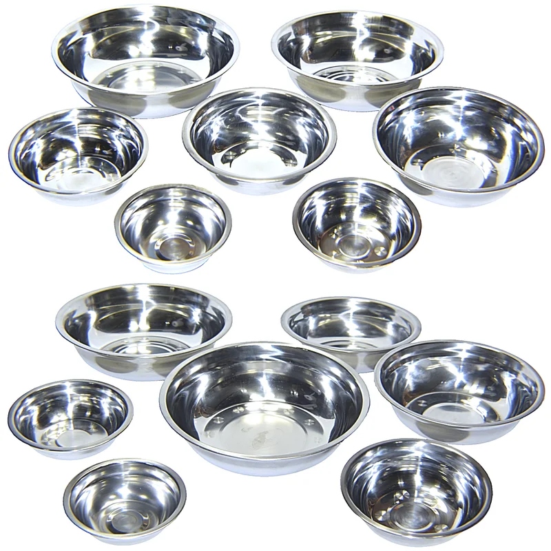 Set of 2 Dog Cat Pet Bowl Dish Metal STAINLESS STEEL New L XL XXL M S XS XXS — image 1