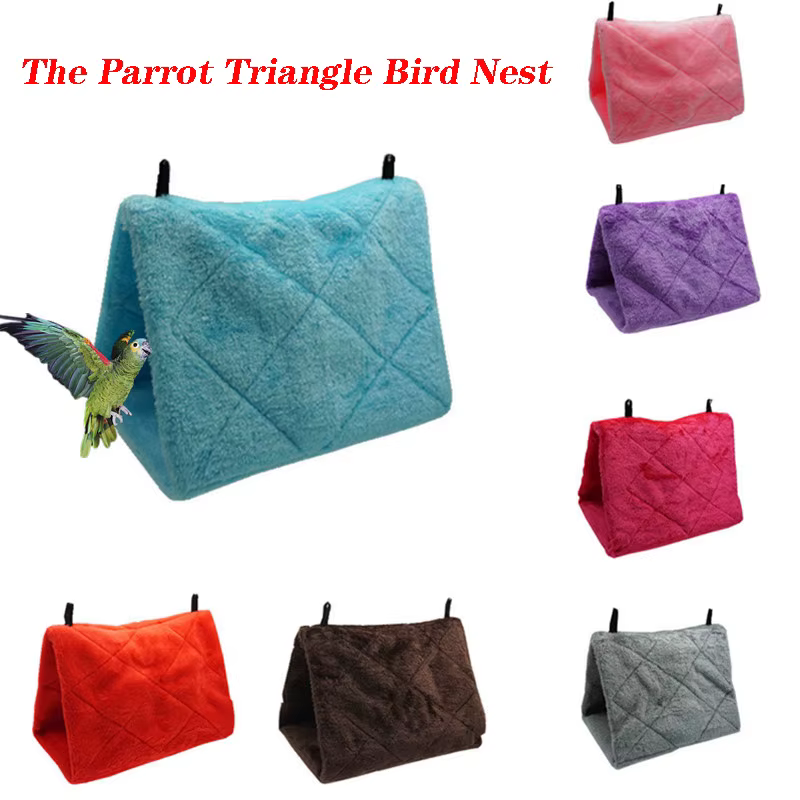 Pet Bird Parrot Cages Warm Bird Hammock Hanging Tent Bed for Bird Sleeping Bird Cage Decoration Accessories Bird House Bird Nest — image 1