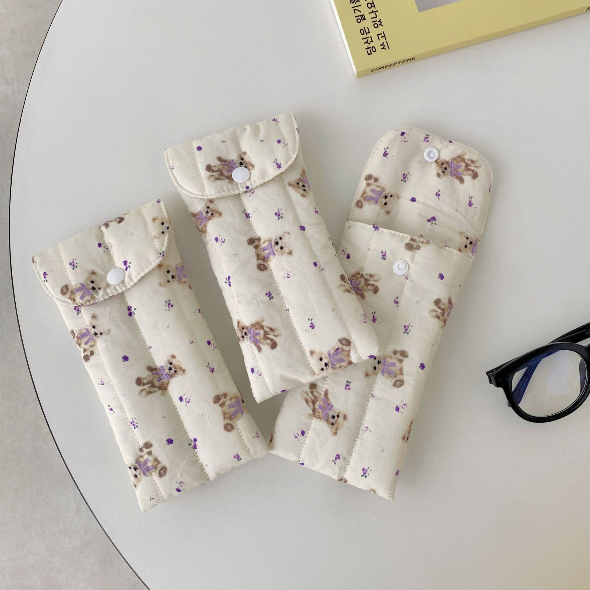 Cartoon Cat Padded Sunglasses Case Portable Crush-Resistant Eyeglass Bag — image 8
