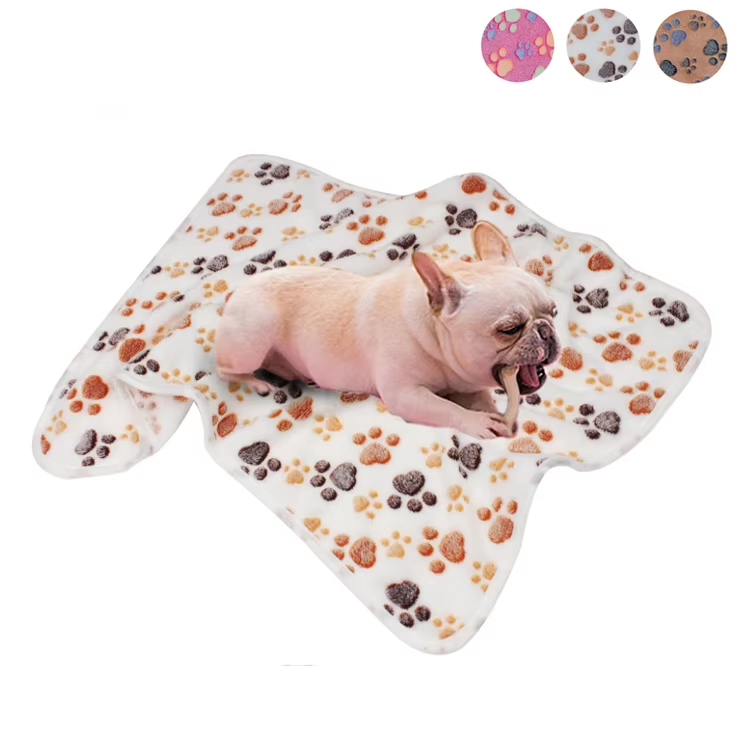 3 Pack Pet Blanket, Soft Plush Paw Print Dog Blanket Washable, Warm Fleece Cat Blanket For Large Medium Dogs, Sofa Couch Bed Cage Protector, 23 X 16 In, 30 X 20 In, 41 X 31 In, 47.2 X 39.3 In — image 12