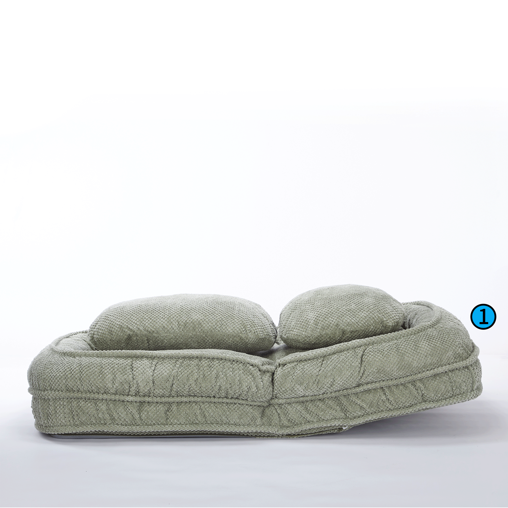 Cama para Perros Humano, Sofá Relajante 5 Posiciones Ajustables, sentarse, dormir, plegar, ideal para sala de estar, dormitorio, Diseño Ahorrador de Espacio Verde — imagen 1
