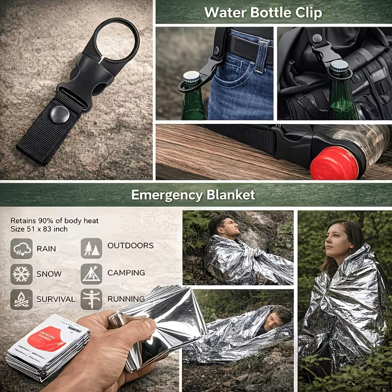 240 Survival Kit for Outdoor Adventure Travel Camping Sports Office Car School Emergency First Aid Equipment Tool Gift for Men And Women — image 7