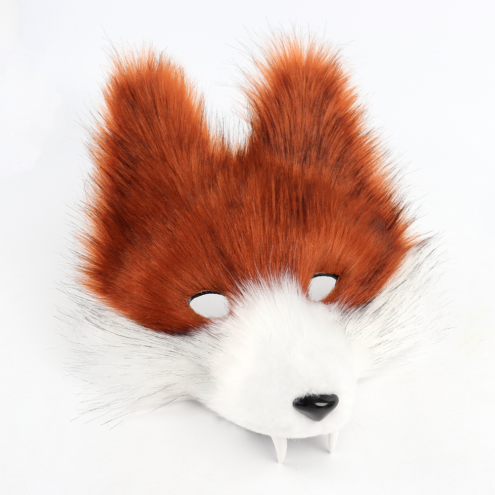 Halloween Realistic Wolf Tooth Mask 3D Set Cosplay Lone Wolf Plush Animal Tail Party Costume Accessory — image 9