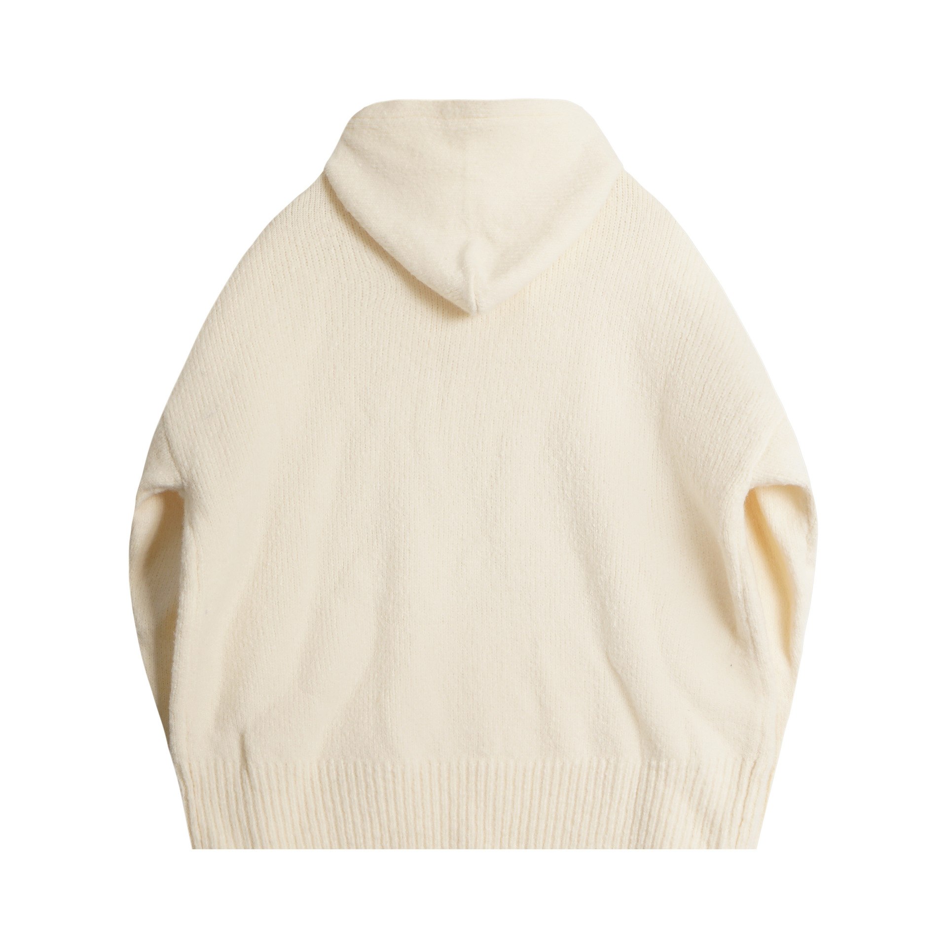 Sweet Faux Mink Cartoon Cat Appliqu Cable Knit Sleeve V-Neck Loose Pullover Sweater — image 4