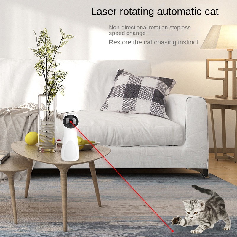 Cat Laser Toy Automatic Timing Laser Cat Toy Dual Power Supply LED Laser Wand Pet Laser Toy — image 2