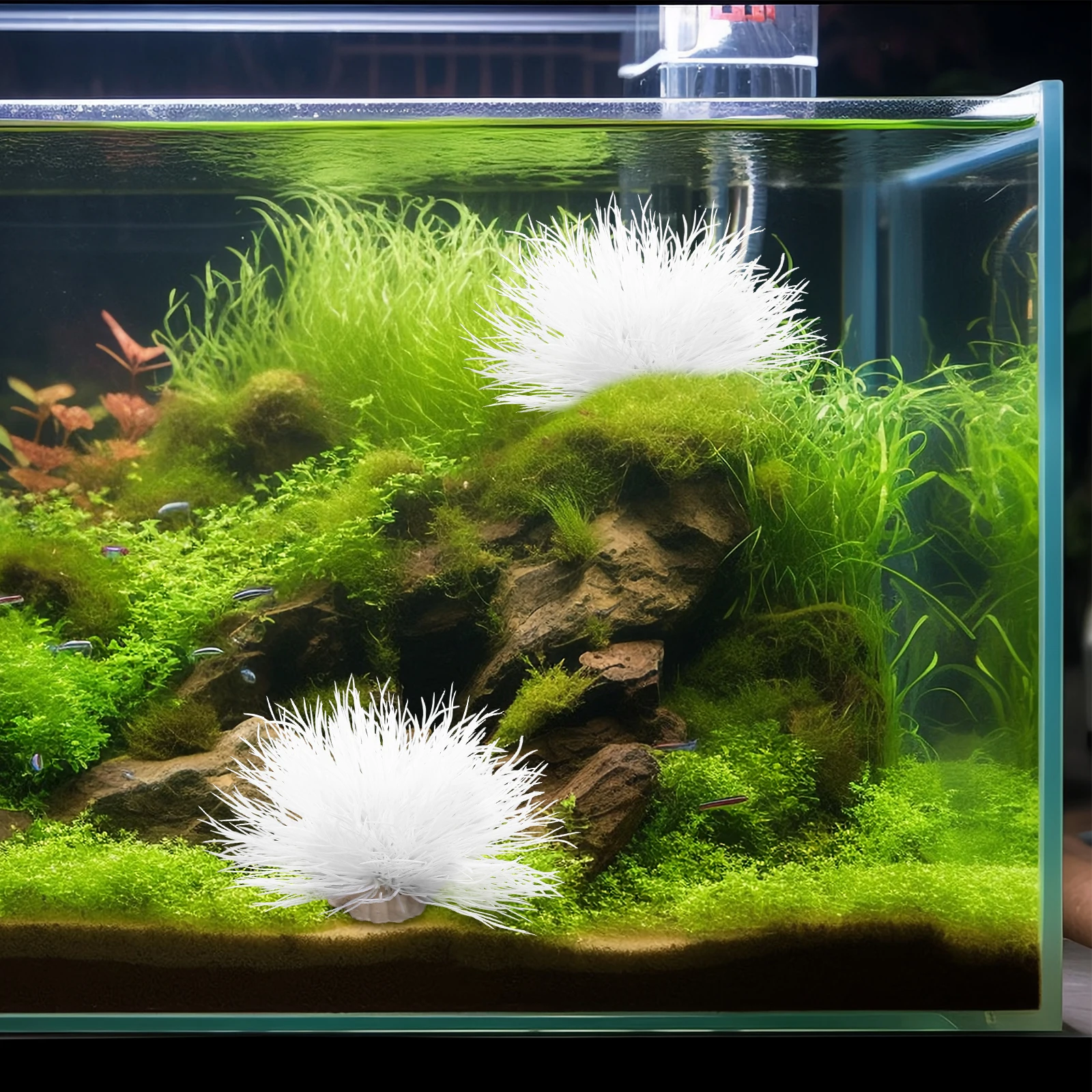 Plantas de Decoración Artificial para Acuario, Plantas Acuáticas de Plástico, Ornamentación de Paisajismo para Tanques de Peces, Plantas Submarinas, Accesorios para Acuario — imagen 5