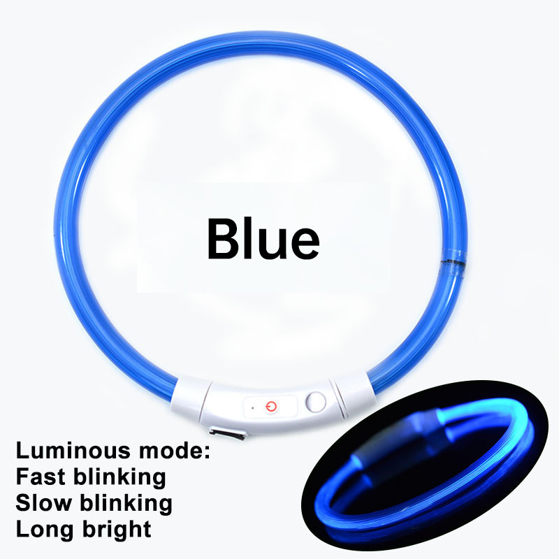 3-Mode LED Dog Collar - USB Rechargeable, Detachable & Glowing Pet Safety Necklace for Night — image 3