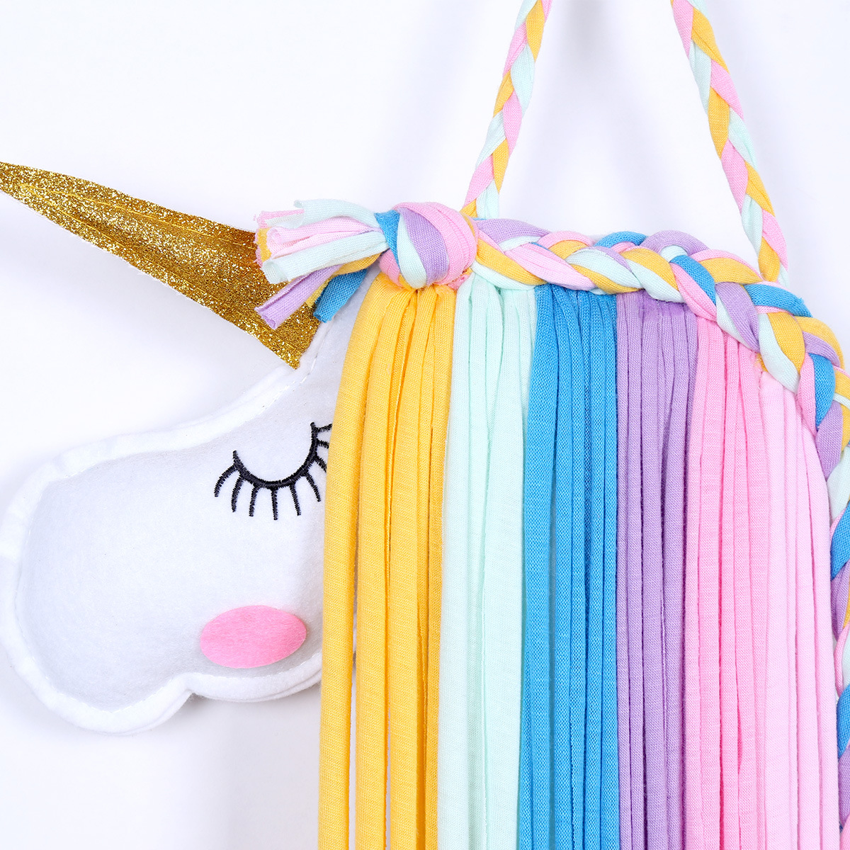 Unicorn Dream Catcher Cloth Strip Cartoon Pendant Children's Room Wall Decoration Hanging — image 4