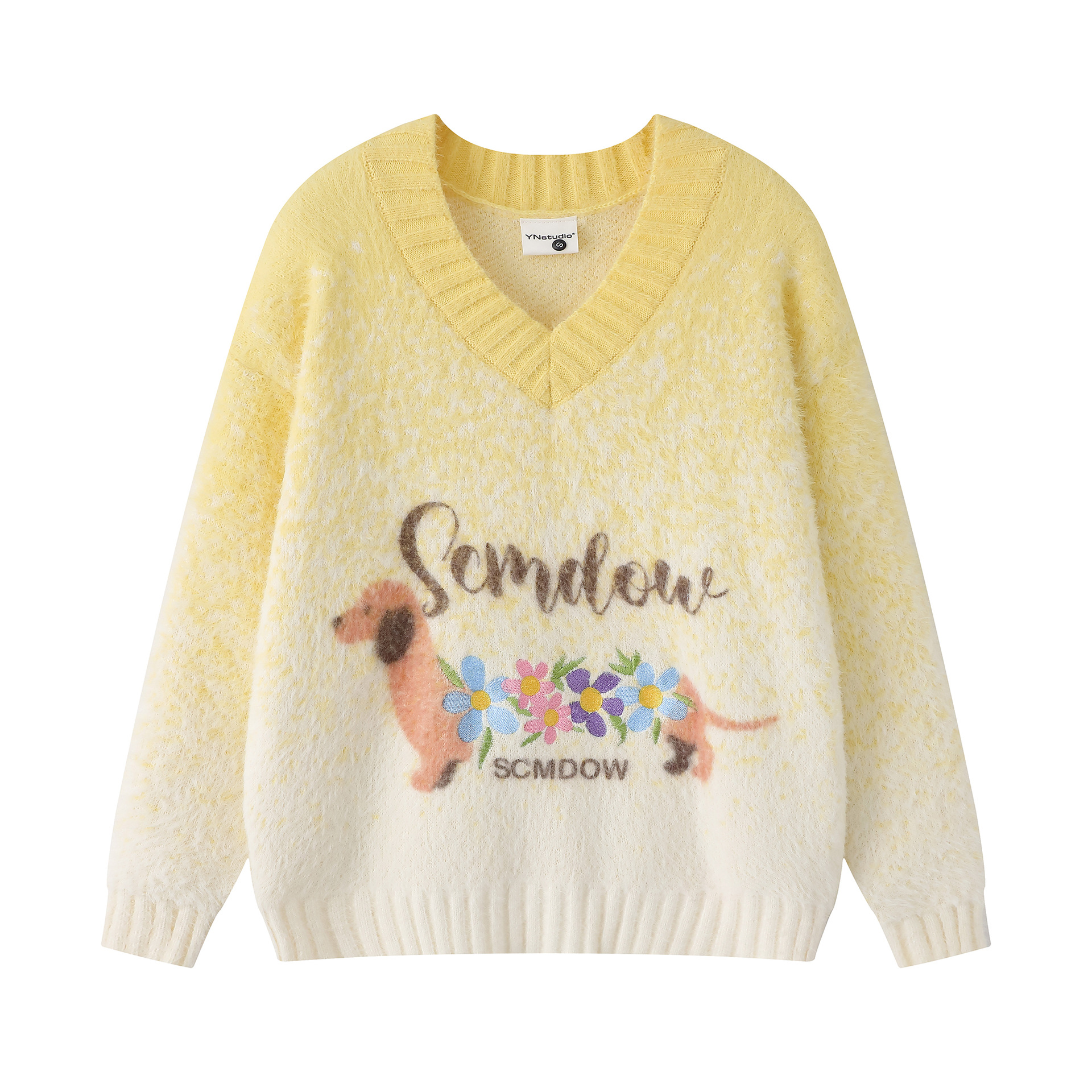 Little dog flower embroidered sweater — image 7